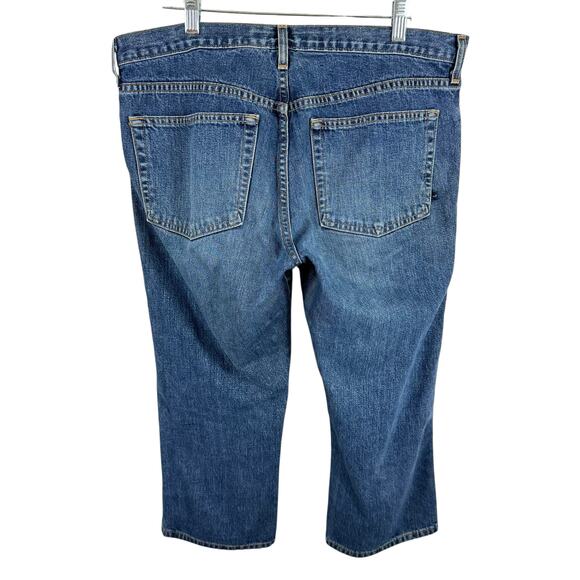 Abercrombie & Fitch 100% Cottom Med Wash Straight Leg Jean Capris Made In USA 8 - Picture 2 of 5